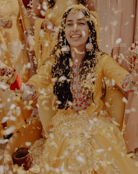 Couple in traditional wedding attire
